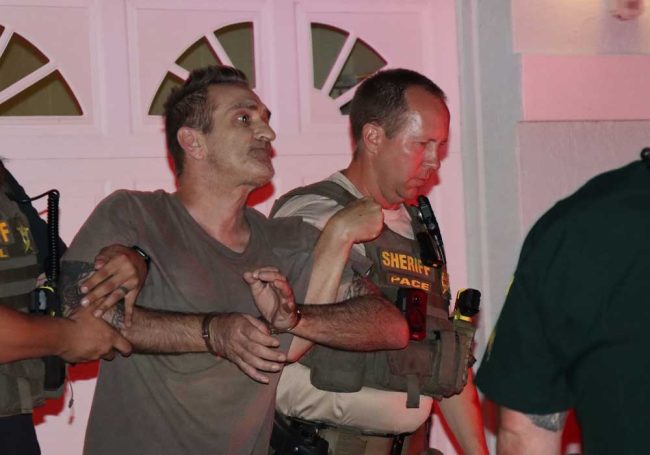 Burns at the time of his arrest Thursday evening.  (FCSO)