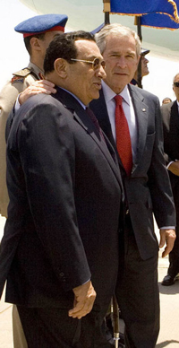 george w. bush and hosni mubarak 