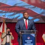 Florida Republican U.S. House member and gubernatorial candidate Byron Donalds addressing the Sunshine State Showdown in Davie on June 27, 2026. (Photo by Mitch Perry/Florida Phoenix)