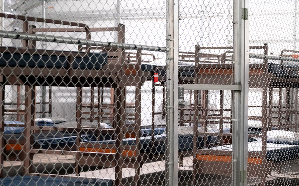 A cage at the Everglades migrant lock-up the state calls Alligator Alcatraz. (White House)