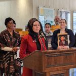 Hiba Rahim, the executive deputy director for CAIR-Florida, speaking in the Capitol in Tallahassee on Feb. 2, 2026 (Photo by Mitch Perry/Florida Phoenix)