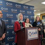 Hiba Rahim, interim executive director for CAIR-Florida, speaking in Tampa on Dec. 16, 2025. (Photo by Mitch Perry/Florida Phoenix)