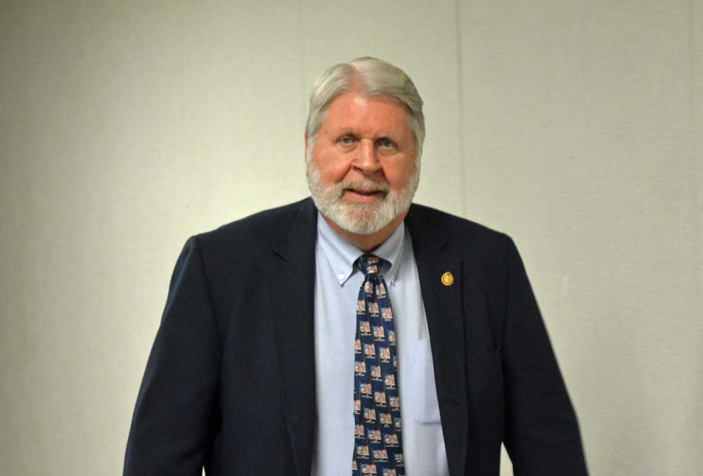 Jerry Cameron had started as Flagler County's "interim" administrator, but stayed three years, until 2021. He's seeking to be Flagler Beach's interim manager. (© FlaglerLive)