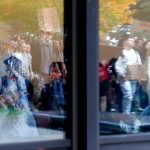 Students at UMass Amherst march across campus following a walkout and rally protesting the university’s “ties with war profiteers,” while also calling for “a ceasefire and end of the blockade on Gaza.”