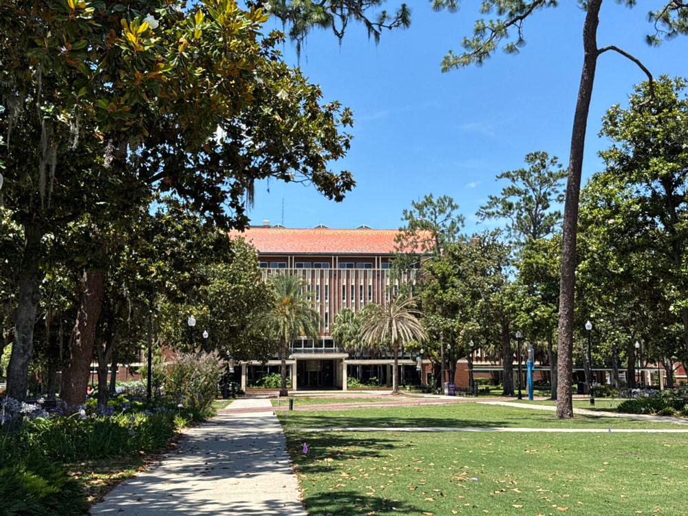 The Plaza of the Americas on University of Florida’s Gainesville campus. (Photo by Jay Waagmeester/Florida Phoenix)
