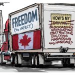 Trucker Convoy by Steve Sack, The Minneapolis Star-Tribune.