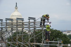 The building in back could use some repairs. (US Capitol)