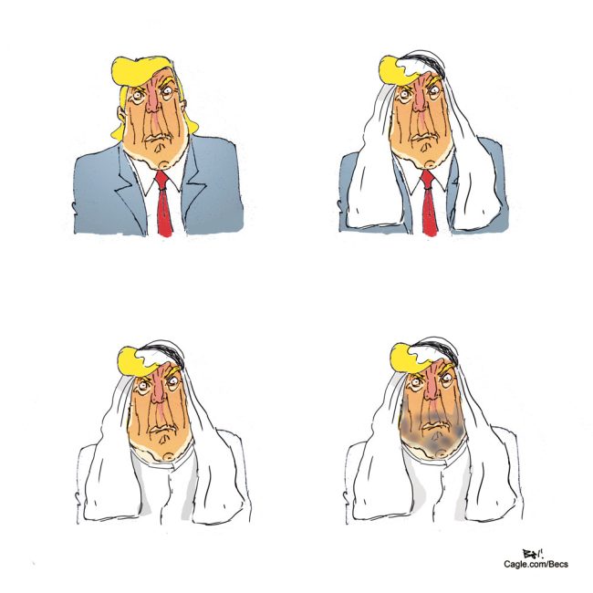 Donald Trump's new look by Becs, CagleCartoons.com
