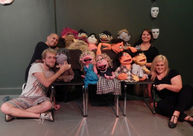 avenue q cast and puppets