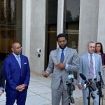 he legal team that crafted the lawsuit against OpenAI on behalf of the family of a victim of the FSU shooting announces the suit in front of the federal courthouse in Tallahassee on May 11, 2026. Attorney Bakari Sellers speaking. (Photo by Jay Waagmeester/Florida Phoenix)