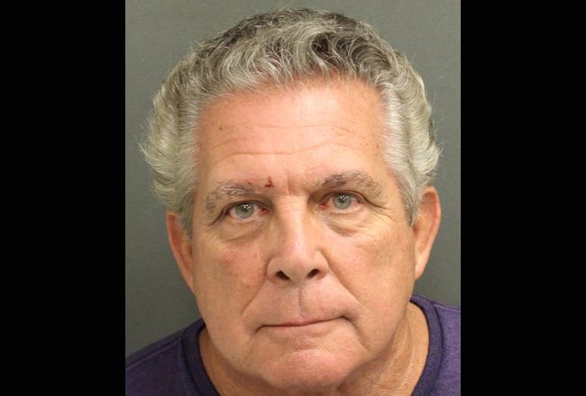 Larry Cavallaro in an Orange County jail mugshot today. 