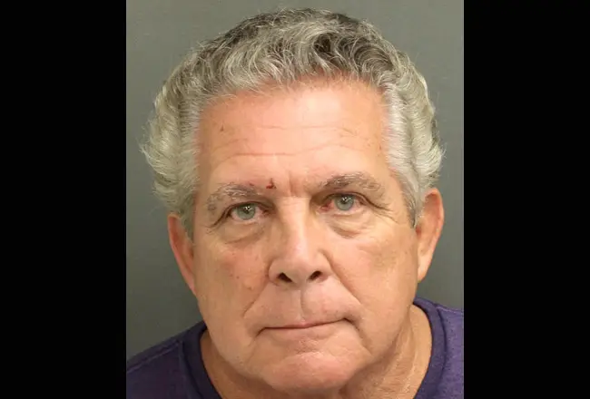 Larry Cavallaro in an Orange County jail mugshot today.
