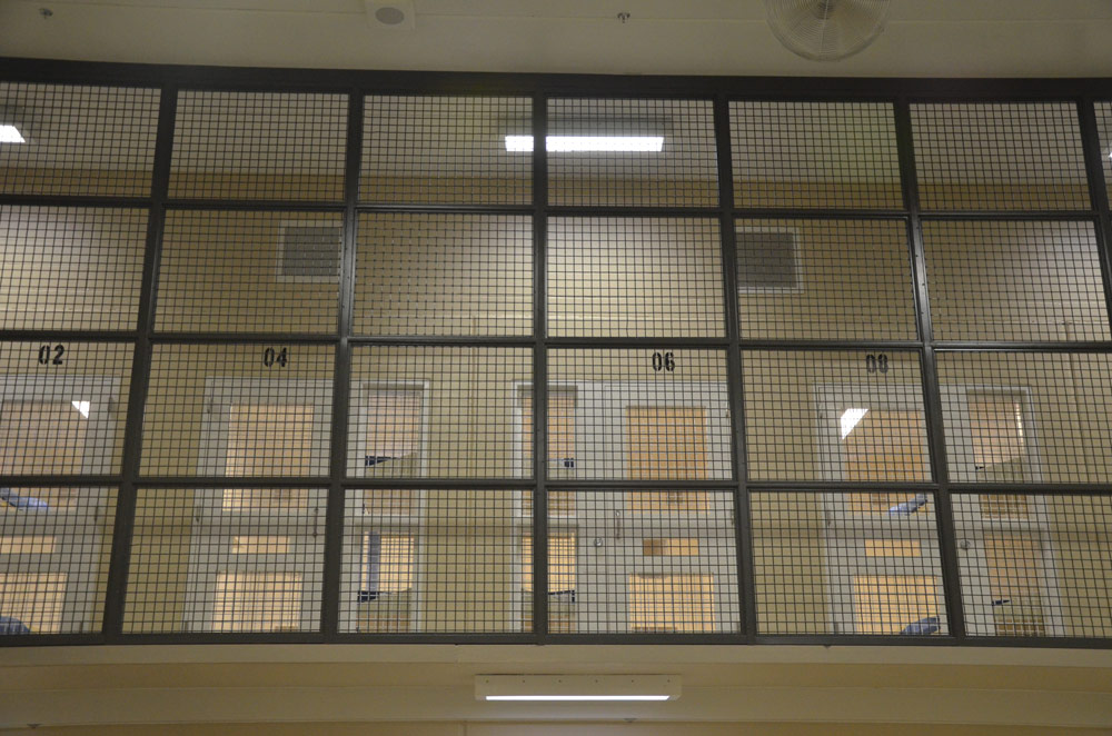 Cells at the Flagler County jail, where Ryan Nelson is being held without bond. (© FlaglerLive)