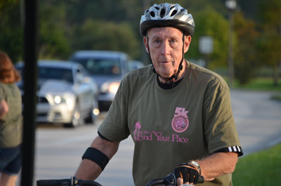 Flagler County Commissioner Charlie Ericksen biked 25,000 miles on Flagler roads between 2008 and last fall. (© FlaglerLive)