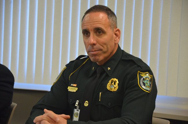 Chief Paul Bovino started his career at the Flagler County Sheriff's Office as a deputy in 1996. (© FlaglerLive)