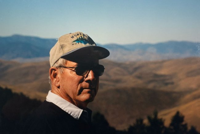 “When I get to a place with no mountains I feel kind of lost,” says Chuck Cook, who was born on the same day as William Clark ⎯ August 1 ⎯ only 154 years later. As president of the Dillon-based Camp Fortunate Chapter of the Lewis and Clark Trail Heritage Foundation, the 70-year-old retired history teacher makes the Lemhi Pass in the Bitterroot Range (background) one of his beloved retreats. 
