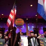 Uniformed members of Trail Life USA present the colors at the Family Research Council’s 2018 Values Voter Summit.