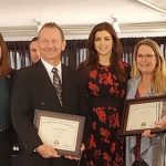 Florida Attorney General Ashley Moody, Anthony Butrym, First Lady Casey DeSantis, Dawn Butrym, And Florida Department of Law Enforcement Commissioner Richard Swearingen.