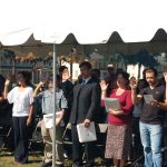 They thought it was for good. A citizenship ceremony at the Fort Vancouver National Historic Site in Portland, Ore. (Wikimedia Commons)