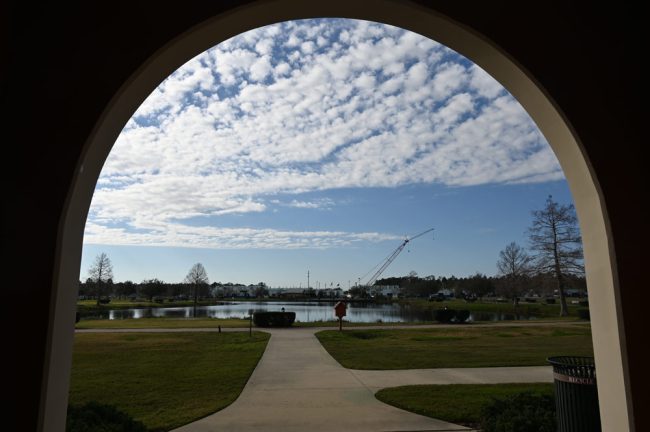 A view from City Hall: no barracks in sight. (© FlaglerLive)