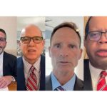 The six remaining candidates for Palm Coast city manager, as they appeared in self-made video interviews submitted to the city, and available below. From left,