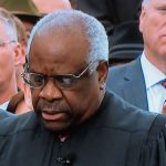 Justice Clarence Thomas in 2017 as he was administering the oath of office to Mike Pence.