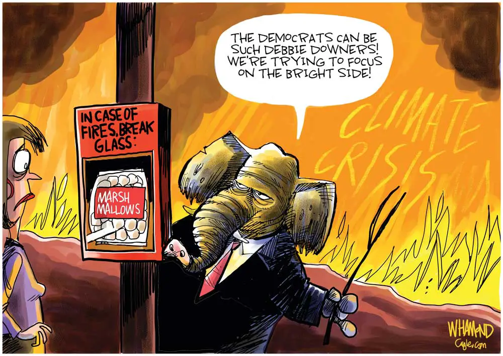 Climate Crisis positives by Dave Whamond, Canada, PoliticalCartoons.com