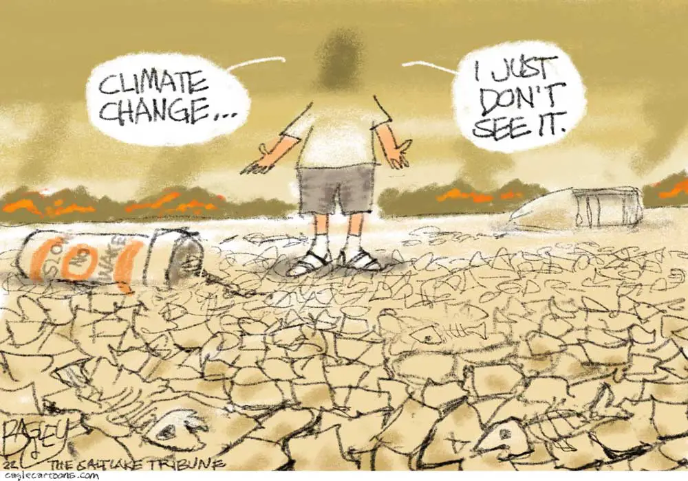 Climate change by Pat Bagley, The Salt Lake Tribune.