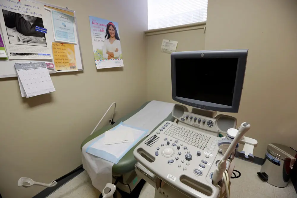 An ultrasound exam room at a Planned Parenthood in Boston. 