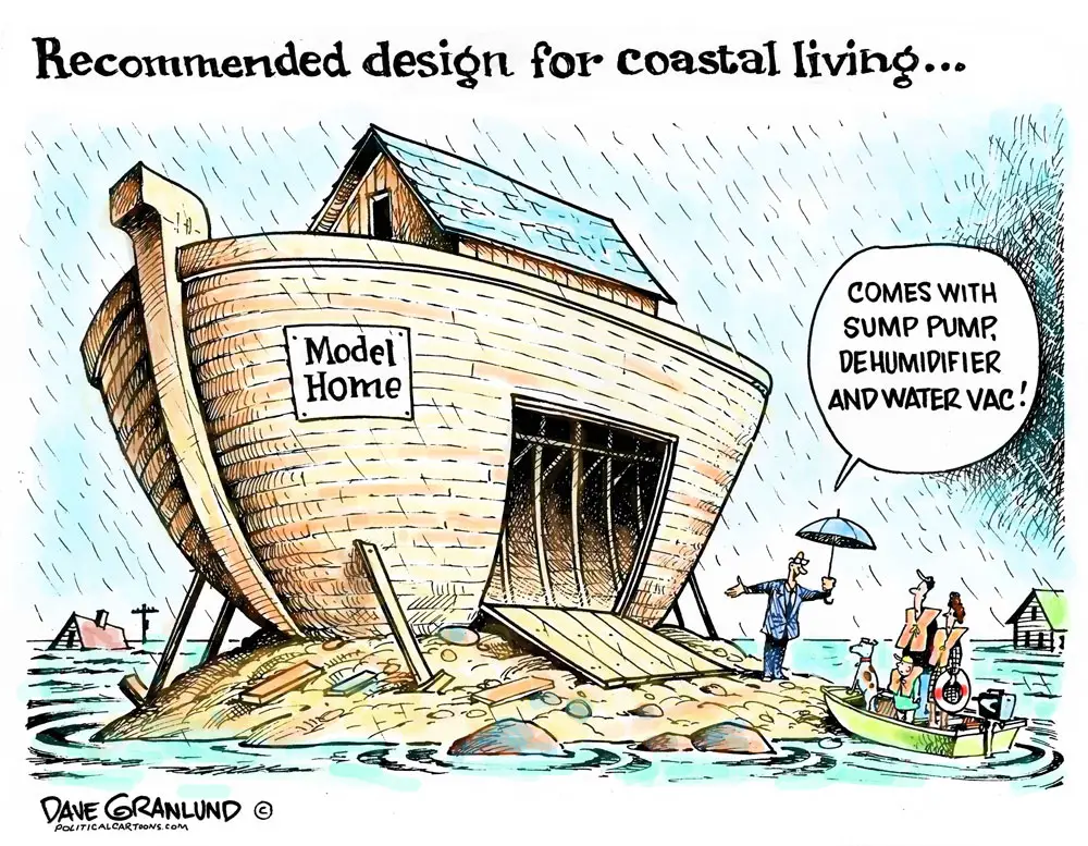 Coastal living and weather by Dave Granlund, PoliticalCartoons.com