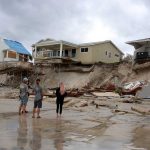 Dozens of homes were left unstable in the Daytona Beach area after Hurricane Nicole’s erosion. (Joe Raedle/Getty Images)