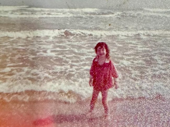 Colleen in the surf in Flagler Beach, in the 1970s. 