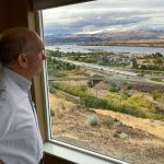 The Columbia River running through The Dalles, Oregon, supplies water to cool data centers.