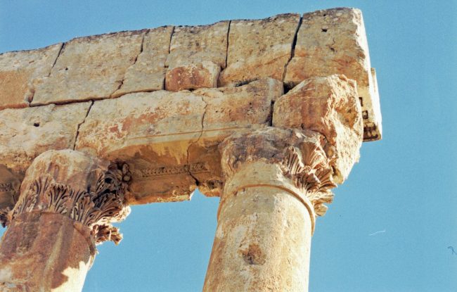 Detail of the six columns of the Temple of Jupiter. (© FlaglerLive)