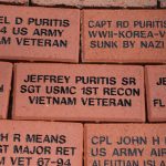 Commemorative bricks at Heroes Park in palm Coast. (© FlaglerLive)