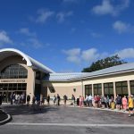 At the Palm Coast Community Center this morning. (© FlaglerLive)