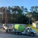 A concrete delivery in Palm Coast's P-Section. (© FlaglerLive)