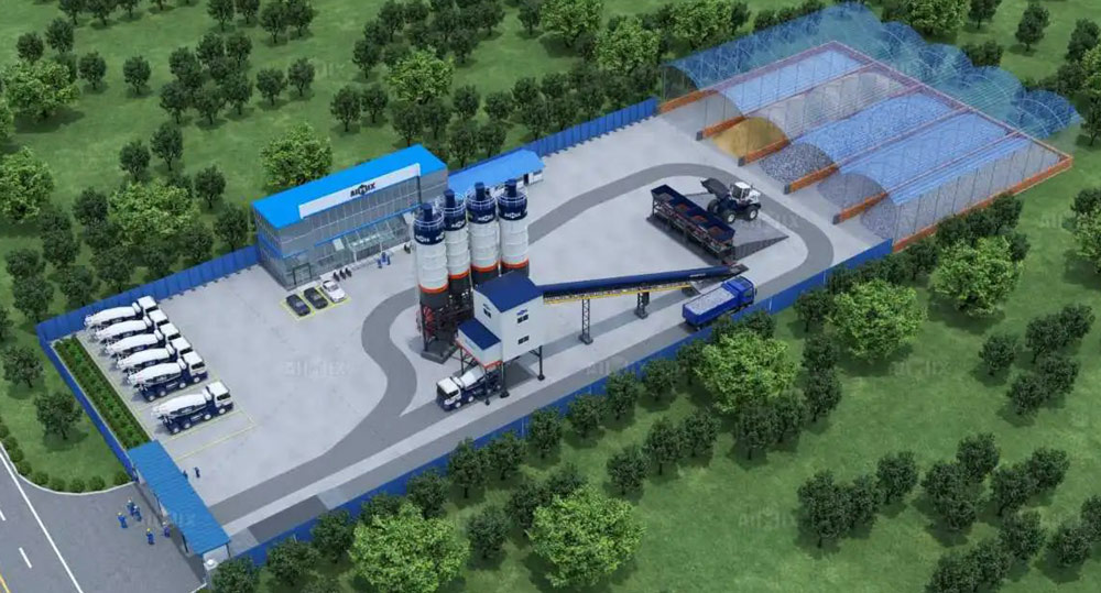 A rendering of what the SMR concrete batch plant would look like on Hargrvove Grade.
