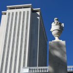 The top iof the Confederate memorial in front of the state Capitol in Tallahassee. (© FlaglerLive)
