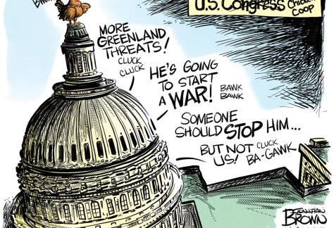 U.S. Congress full of chickens by Jonathan Brown, PoliticalCartoons.com