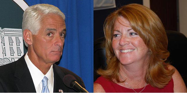 Charlie Crist and Colleen Conklin