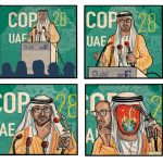 Conflict Of Interests At COP 28 by Peter Kuper, PoliticalCartoons.com