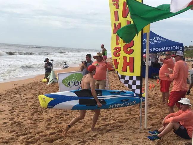 The 2018 Coquina Cup Lifeguard Challenge continues Friday and Saturday in Flagler Beach. See below. (© FlaglerLive)
