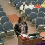 Rev. Charlene Cothran of Palm Coast’s Zion Baptist Church, and a Realtor in town, appeared before the school board Tuesday
