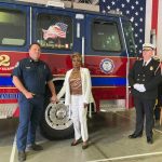 The ceremony took place at Fire Station 25 with the family and friends of Corporal Heighter, Gold Star Families, and Fire Department personnel.