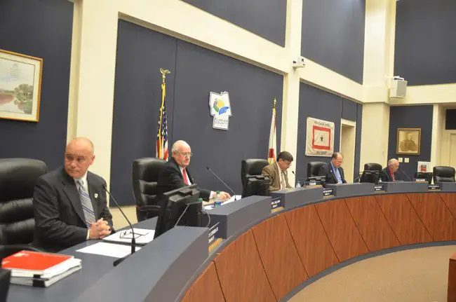 Flagler County commisioners are offering up their budget suggestions to the county administrator outside of public meetings. (© FlaglerLive)