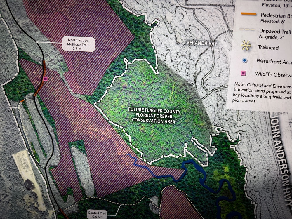 A county map prepared by the consultant working on the design of a future Bulow (© FlaglerLive)