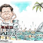 desantis at the beach covid response