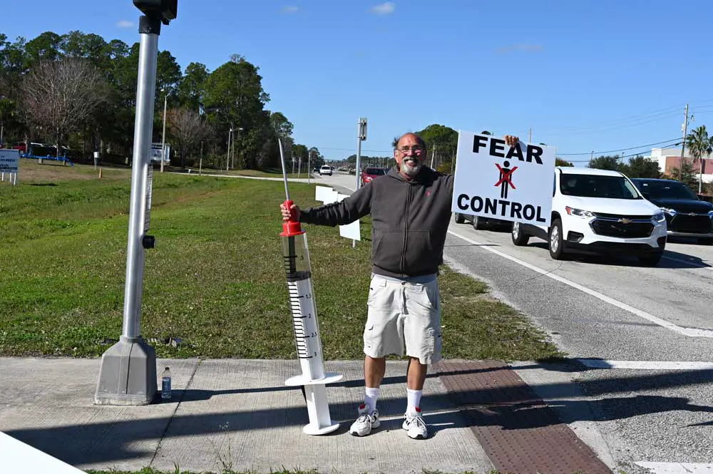 A notorious Flagler County anti-vaxxer. (© FlaglerLive)