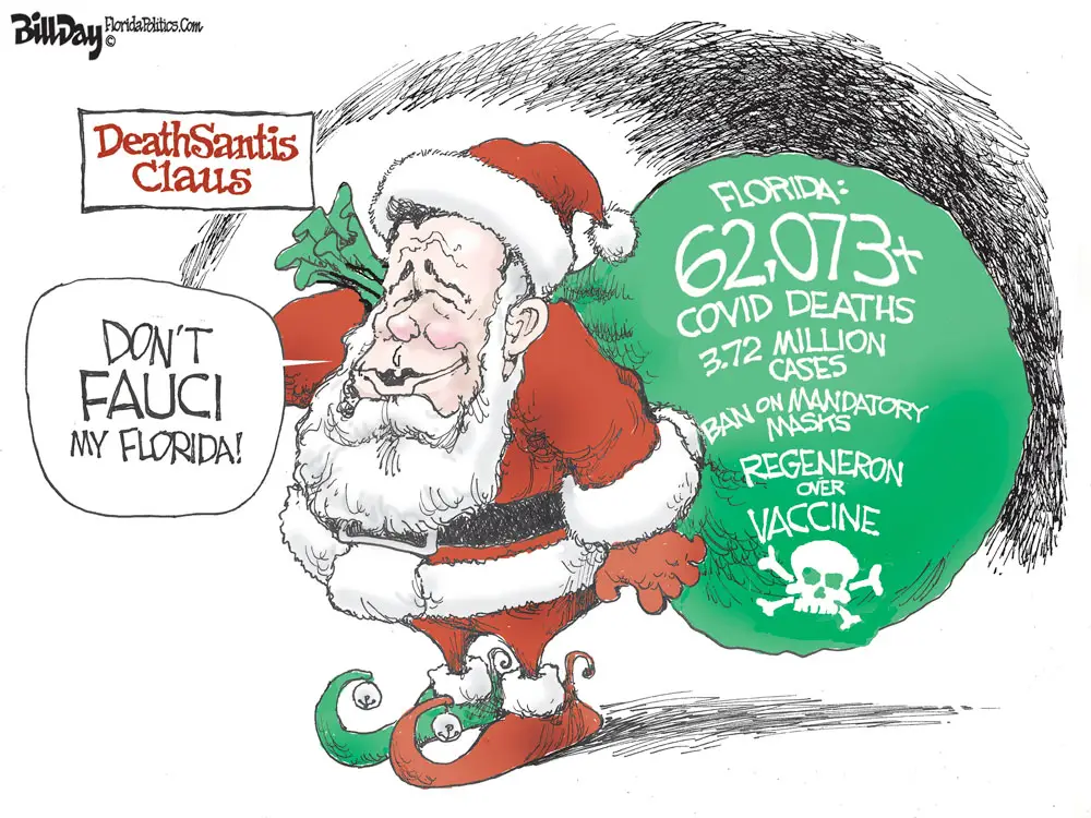 DeathSantis Claus by Bill Day, FloridaPolitics.com